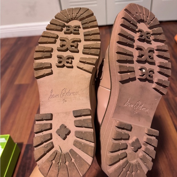 Sam Edelman Laurs Lug Sole Loafer Size 7.5 Color Maple Sugar Box Leather - Picture 10 of 12